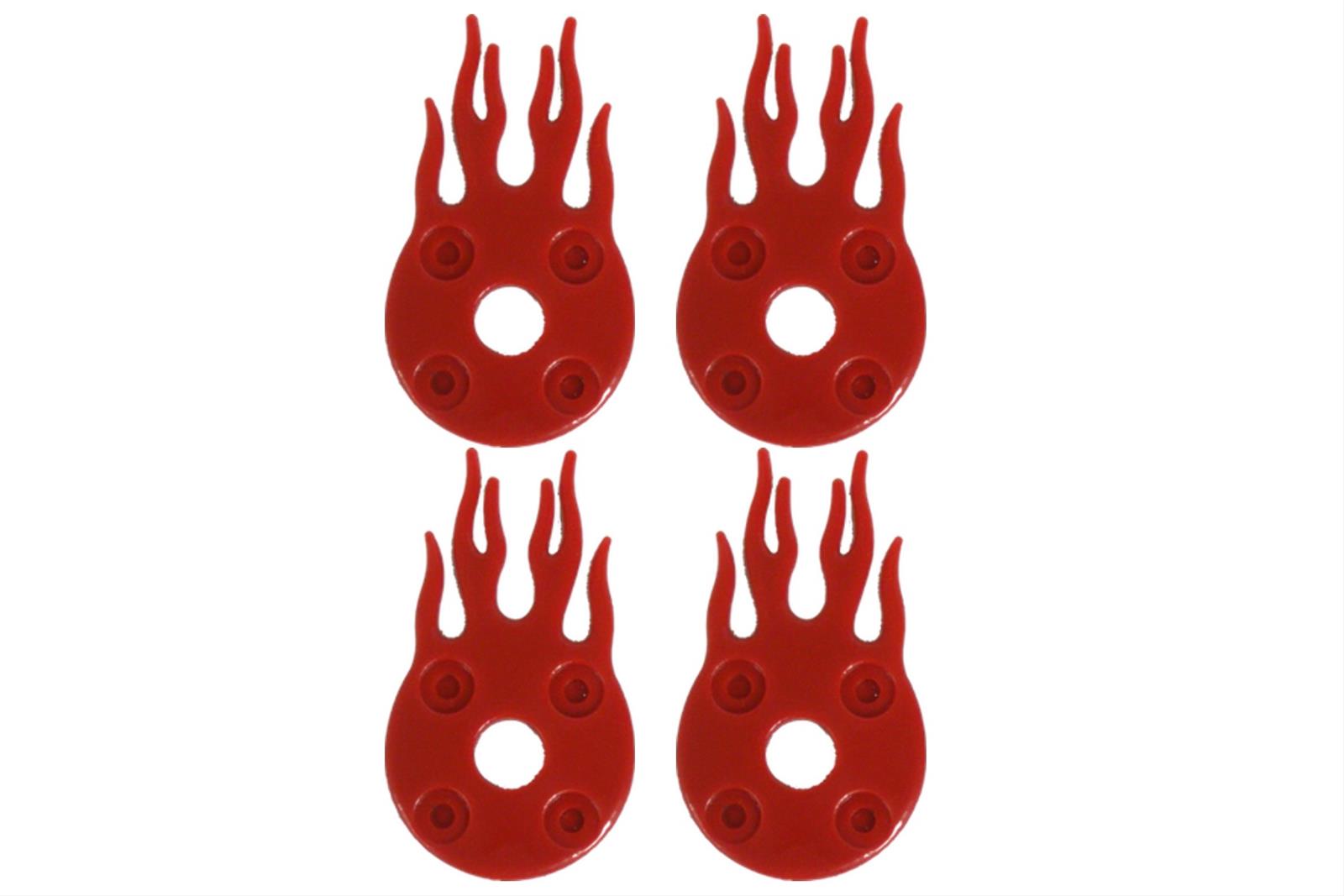 Scuff Plates Plastic Flamed Red Performance Motorsports