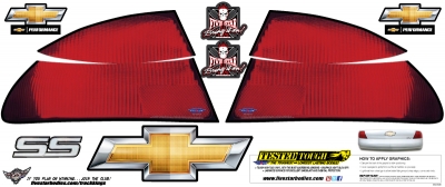 Bryke Racing Tail Light Decal Kit For 1983-1988 Monte Carlo – Taillight Overlay