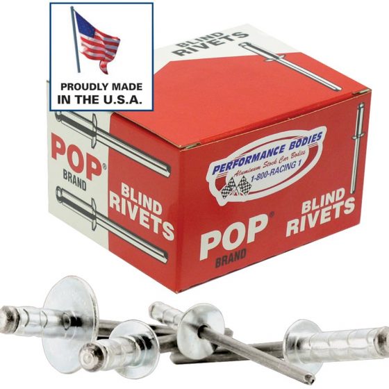 POP Rivets Long Reach Large Head 3/16″ Box of 250 Performance