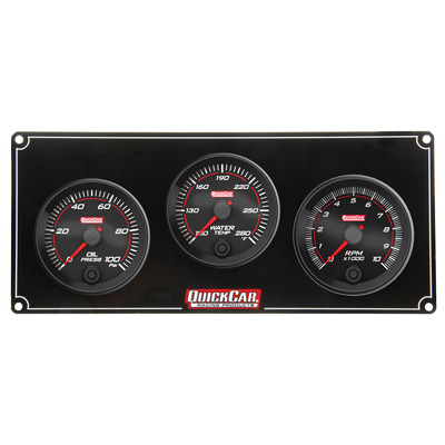 QuickCar Redline 2-1 Gauge Panel OP/WT w/Recall Tach QuickCar Redline 2-1 Gauge Panel OP/WT w/Recall Tach